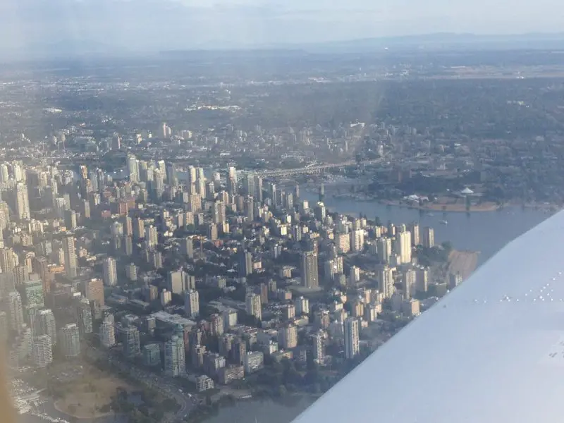 Vancouver from a plane