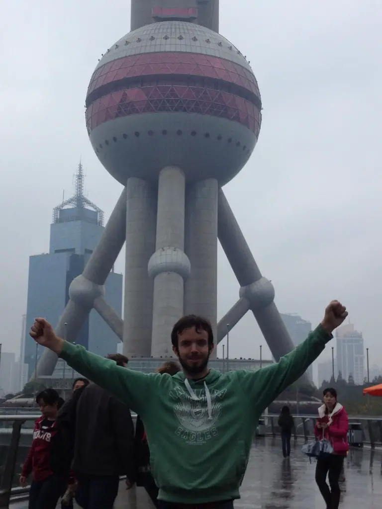 In front of Pearl Tower