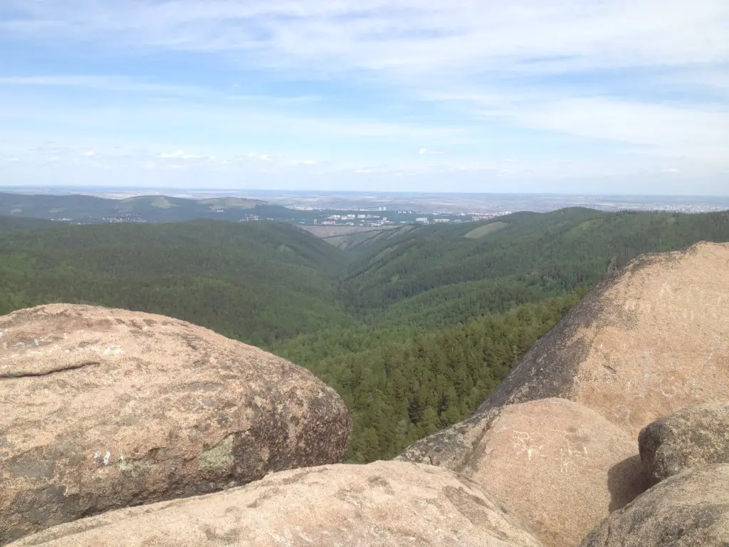 View from the top of a stolby