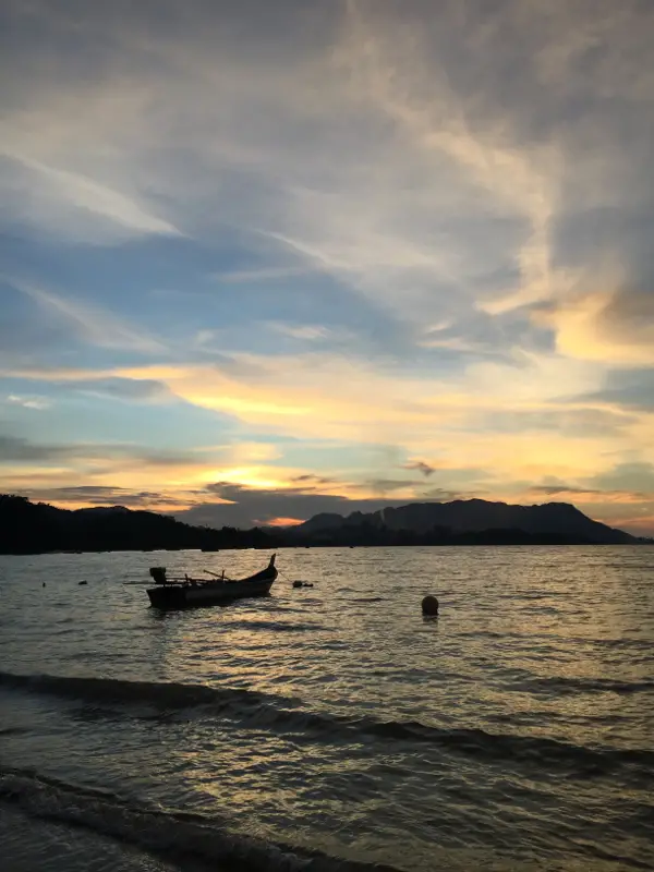 Black Sand Beach at sunset