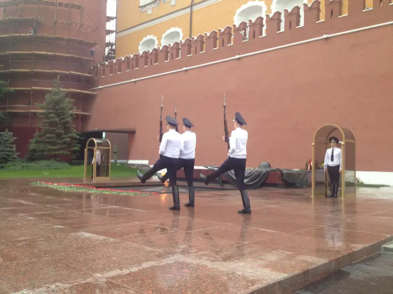 The change of guard at the Tomb of the Unknown Soldier