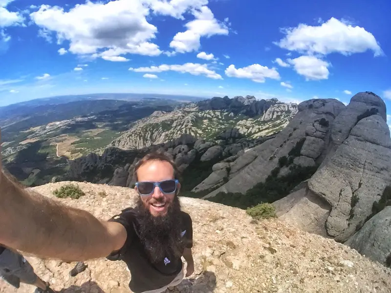 fisheye selfie at montserrat