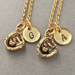 best friend necklace baseball