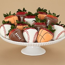 chocolate dipped football berries