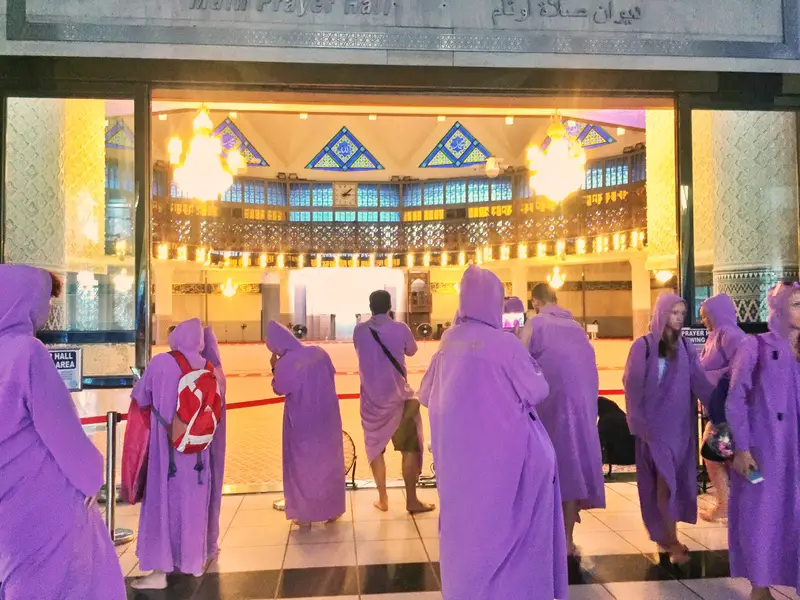people in purple robes