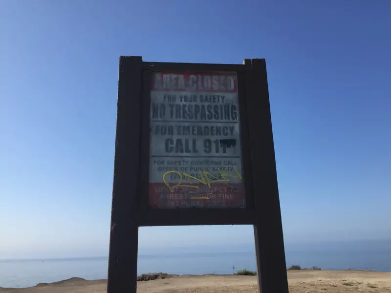 no trespassing at sunken city