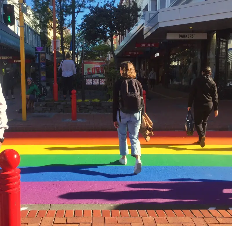 wellington cuba street rainbow crossing